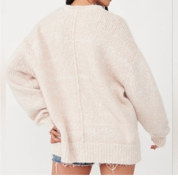 NWOT Free People Nevermind Cardigan in Crème Brulee - Picture 6 of 13